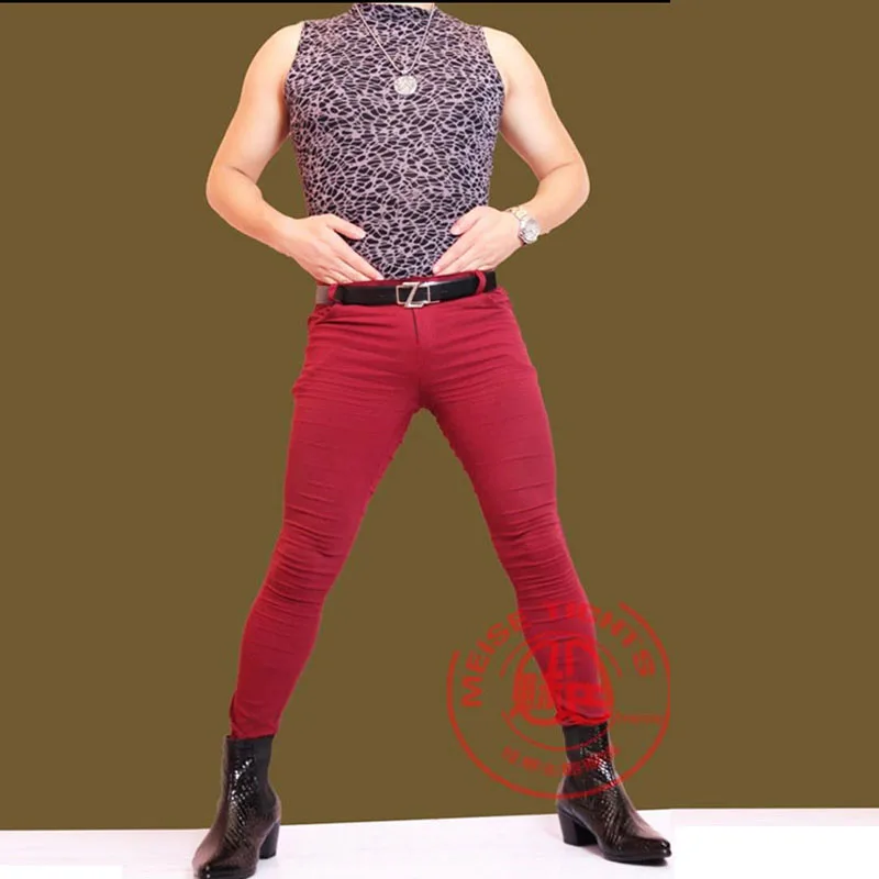 Стильные брюки для метросексуалов, мужские облегающие джинсовые штаны, облегающие брюки-карандаш, облегающие брюки, большие размеры
