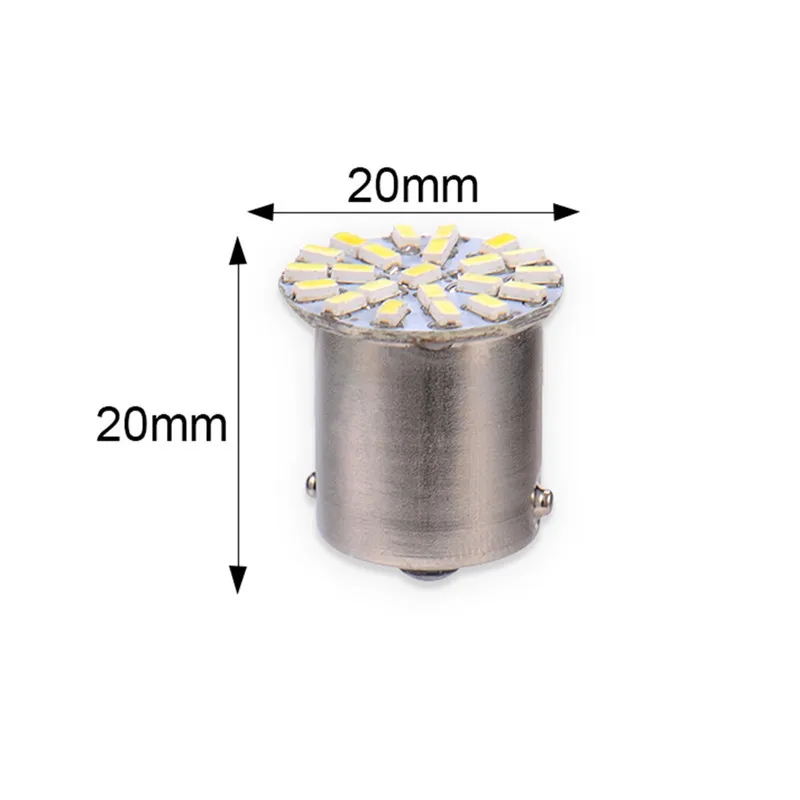 10светодиодный LED BA15S 1156 382 P21W 22SMD 1206 белая автомобильная лампа заднего хода стоп