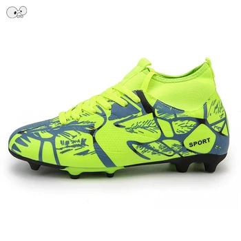 

Outdoor Lawn High Top Ankle FG Soccer Shoes Men Women Breathable Football Boots Superfly Futsal Cleats Student Training Sneakers