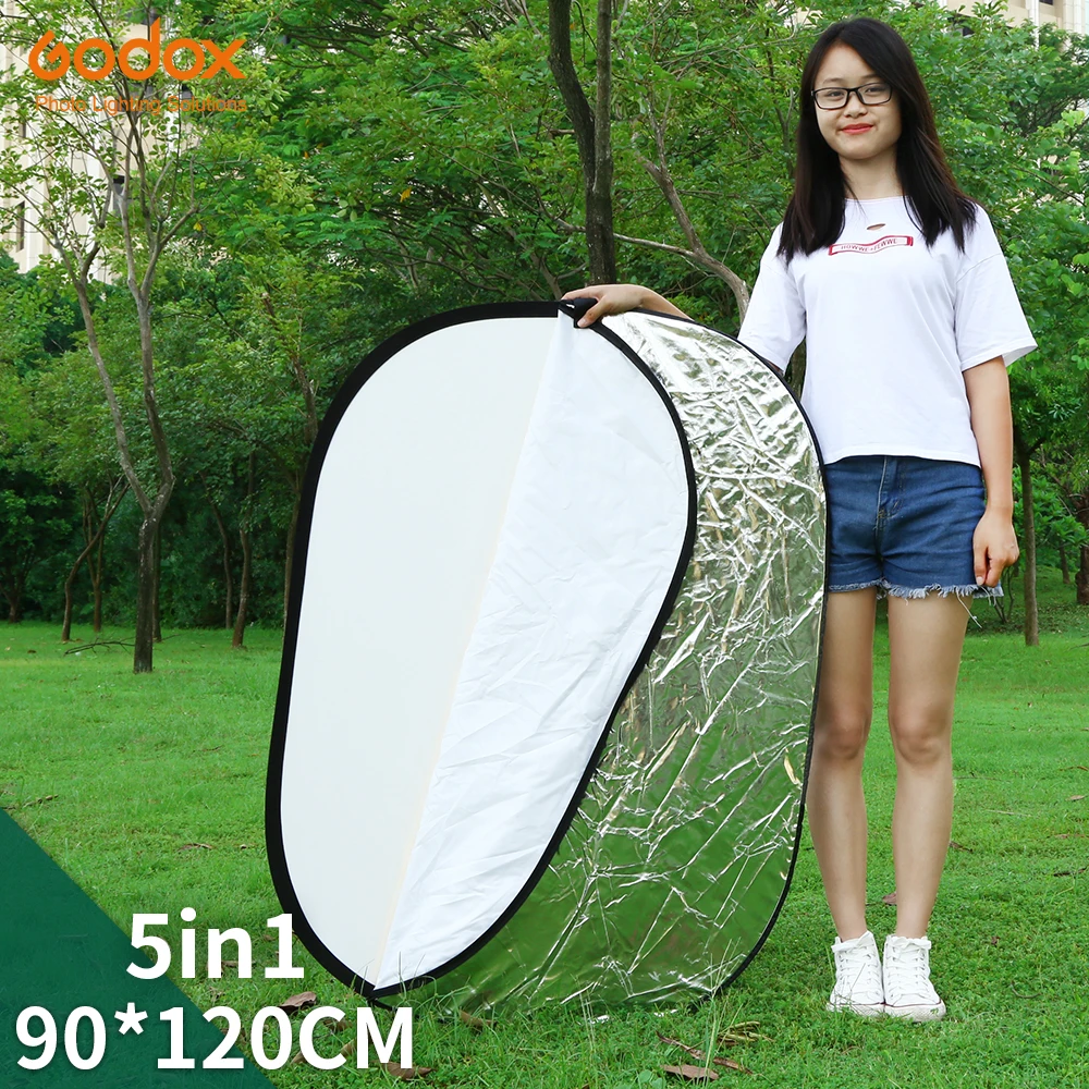 

Godox 35" * 47" 90 x 120cm 5 in 1 Portable Collapsible Light Oval Photography Reflector Board