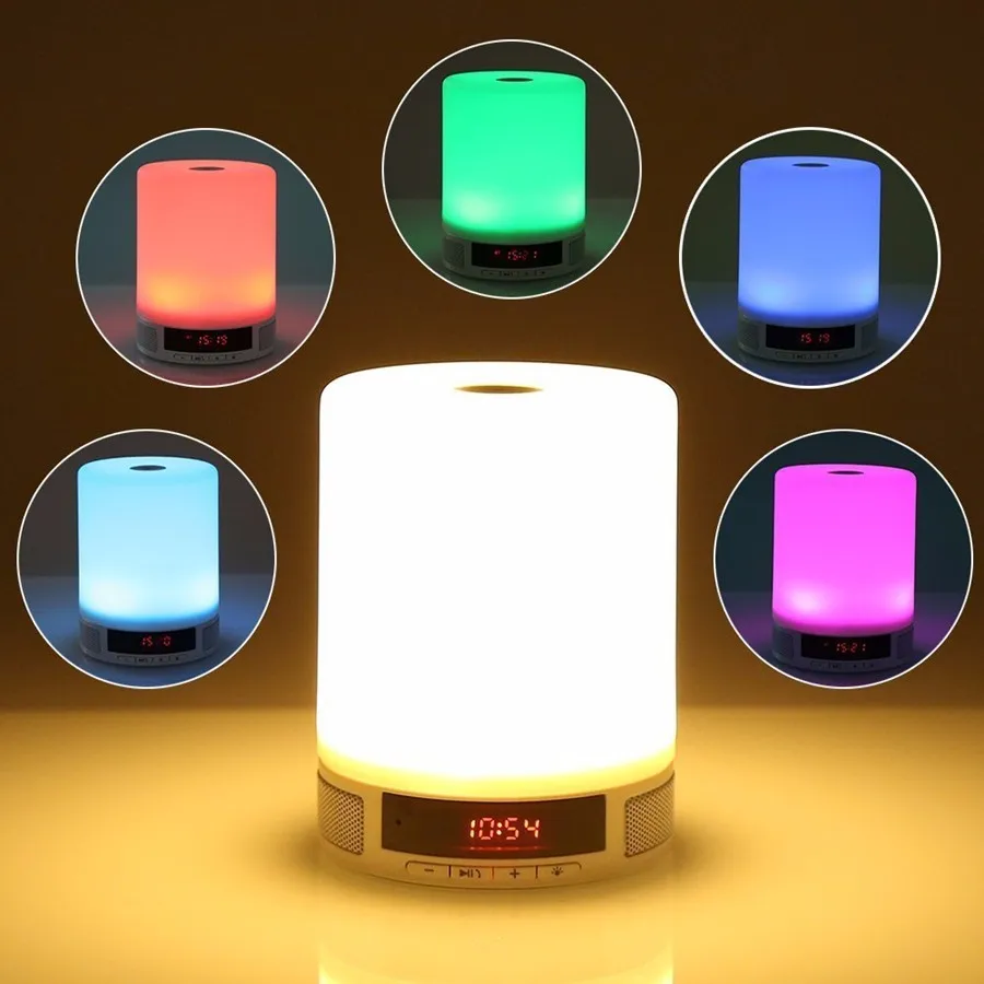 Romantic Lighting Bluetooth Speaker with Smart Alarm Clock Led lantern lamp 5 brightness level
