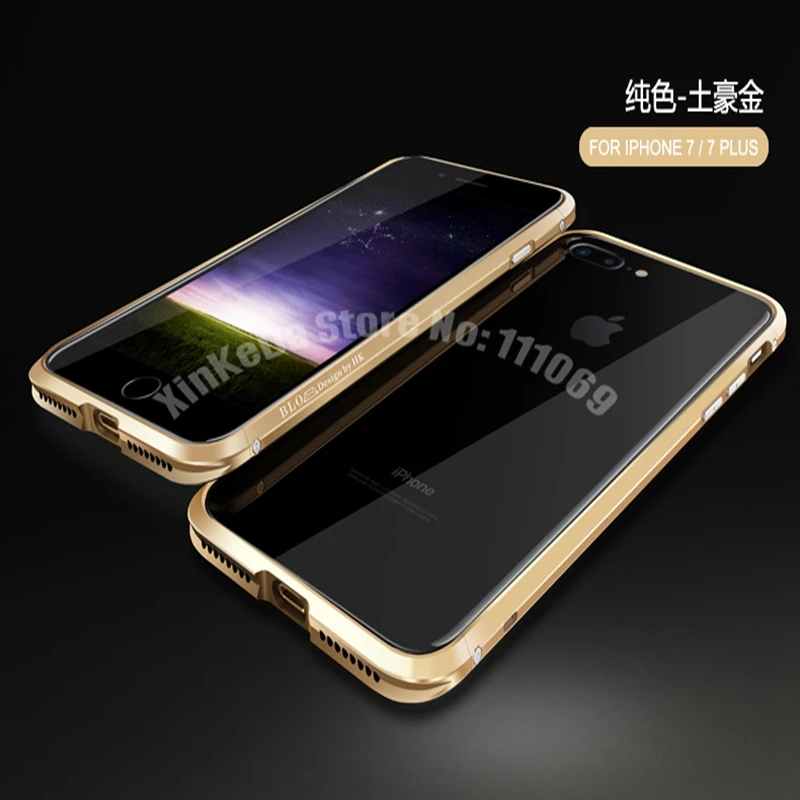 Bumper para Iphone Botão para Iphone7 Ultrafino Aviação Aluminum 7 6 s Plus Prismatic Forma Quadro Metal Cover Bumper 20 Pcs Dhl 21 Para iPhone 7 6 6 S plus