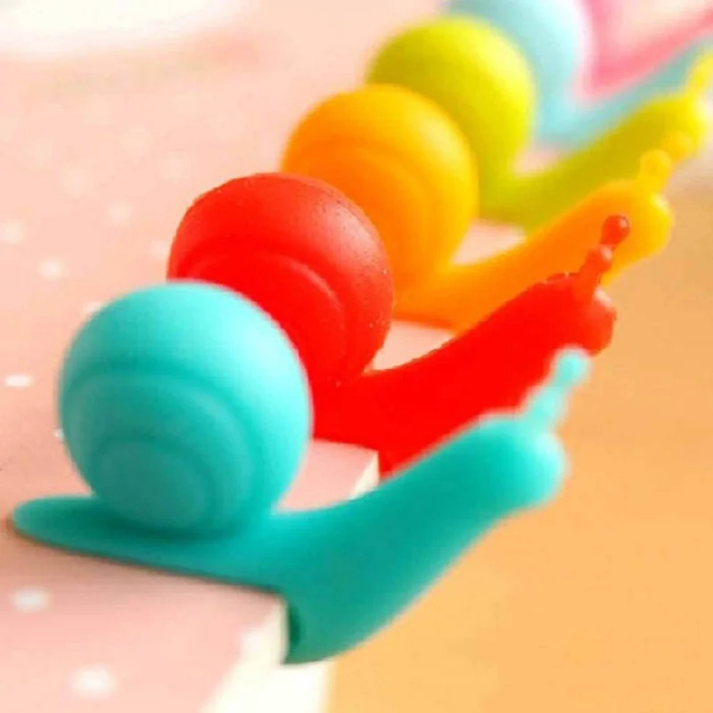 

1PCS/Set Random Color Cute Snail Shape Silicone Clips Holder for Tea Bags Cup Mugs Gifts Restaurant bar appliances