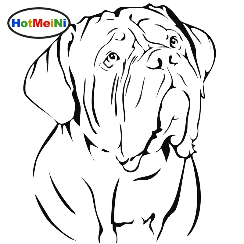 HotMeiNi 15 см Dogue De Bordeaux французская собака мастифф Автомобильная Наклейка
