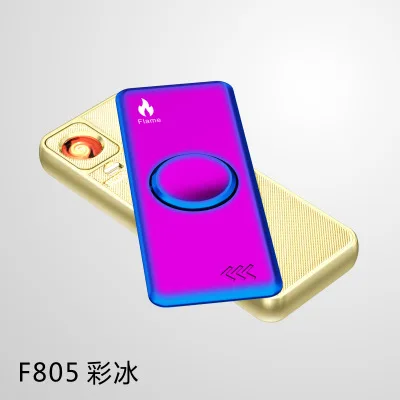 RGB Электронная зажигалка Спиннер пальчиковая игрушка Гиро фиджет Спиннер вспышка Usb зарядка без газа электронная зажигалка Спиннер Прямая поставка - Цвет: RGB