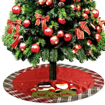 

NEW 120CM High-grade Linen Christmas Tree Skirt Apron Accessories Decor Christmas Supplies Home Natal Natal Tree Skirts New Year