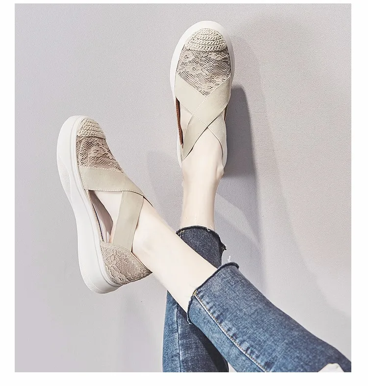 

women's shoe Flat shoes women zapatos de mujer Casual Mesh platform shoes fashion round toe Fisherman shoes