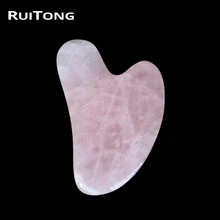 RUITONG Гуа Ша нефрита массажер розового кварца лица Guasha камень массаж доска натуральный нефрит Зачистка Массаж Инструмент дропшиппинг