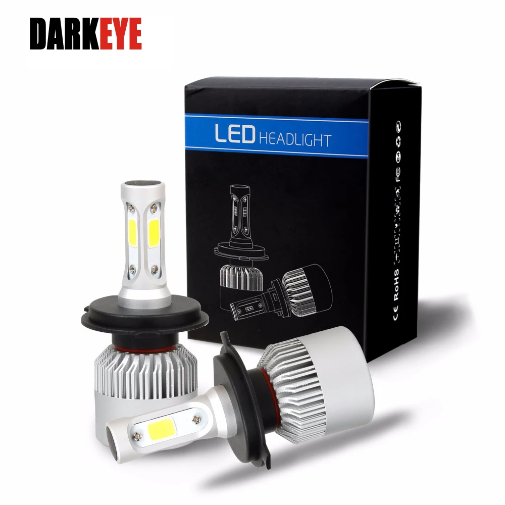 H7 h4 cob led 9005 9006 h11/h8/h9 h1 h3 carro farol lâmpadas 9004 9007