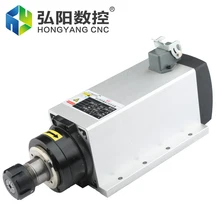

Huajiang 3.5kw spindle square air-cooled spindle motor with flash fixed parts ER25