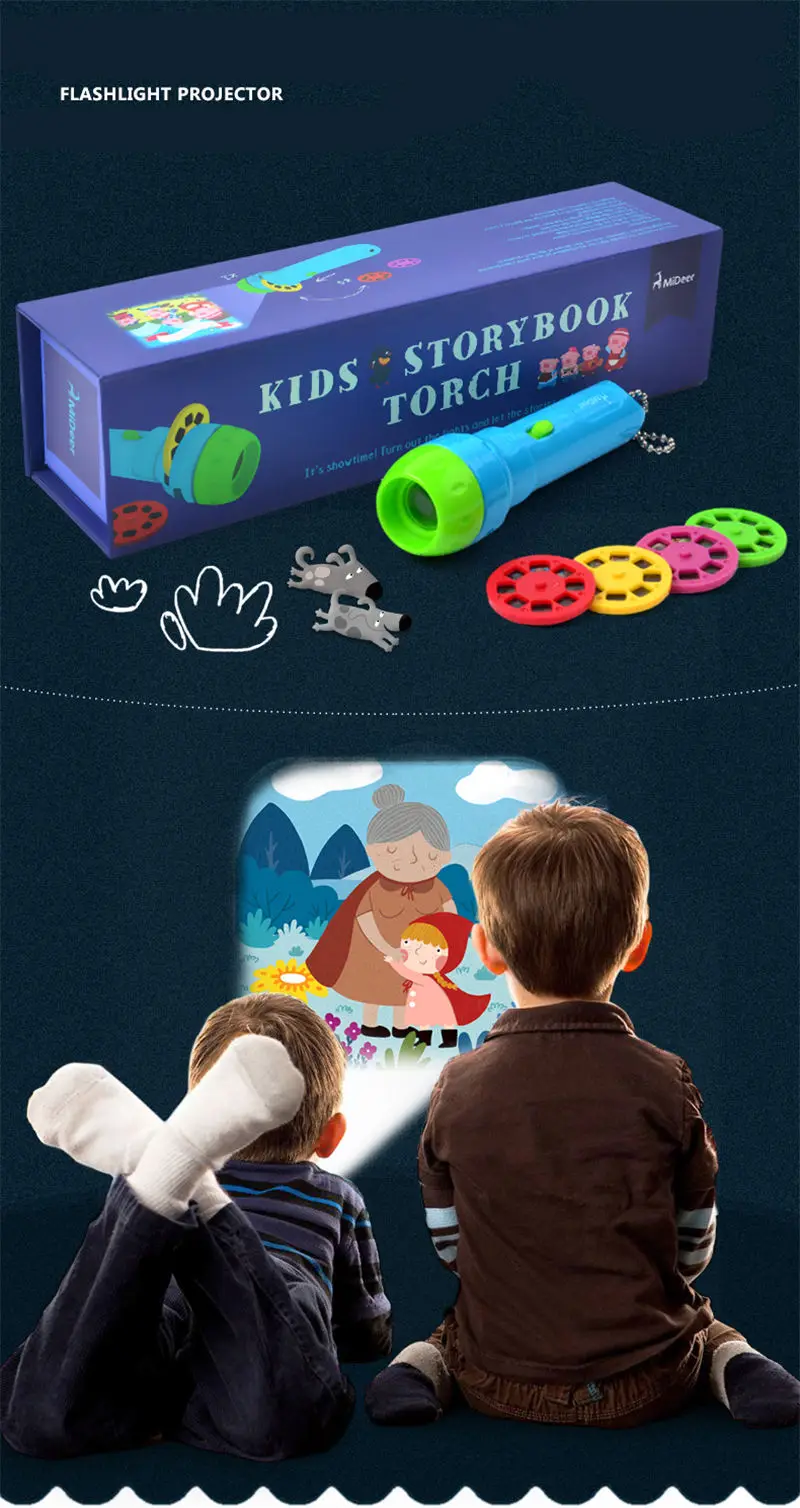 Детская сказка на ночь фонарик проектор лампы игрушки четыре детские сказки световая игрушка для детей развивающие подарки для сна игрушки