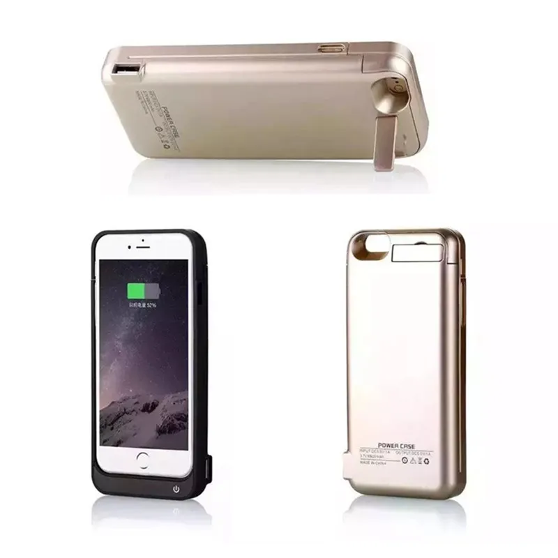 For iPhone 6 Plus 6800mAh External Battery Power Bank Case With Stand