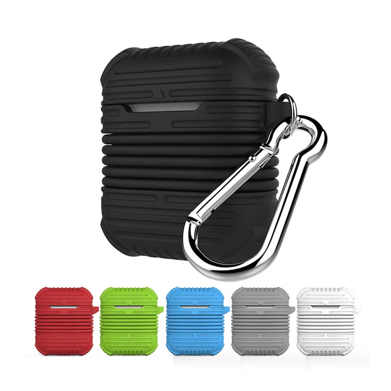 Apple AirPods Case Protect Silicone Cover Skin AirPod Link Earphone Charger Portable Earphones Cases