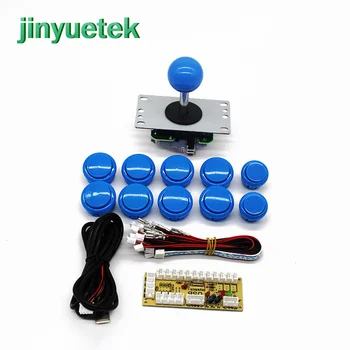 

One Joystick Kit Arcade Zero Delay USB Encoder To PC Raspberry pi 5Pin Joystick + 10 Push Buttons