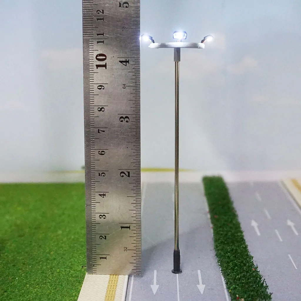 5pcs 1:100 Scale Model Lights Lamp for DIY Miniature Layout Street Sand Table Scene Accessory