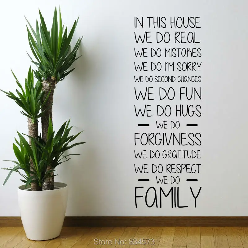 house rules family fun list wall art sticker decal wall art home decoration wall sticker removable bedroom decor wall stickers