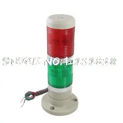 

DC 24V Industrial Red Green Signal Tower Lamp Stack Light 7.5" Height