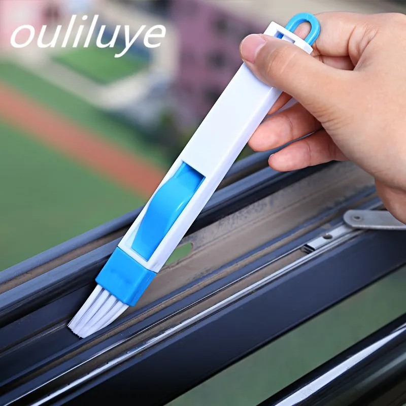 

2 In 1 Multipurpose Window Door Keyboard Cleaning Brush Cleaner+Dustpan Cleaning Tool Plastic Cranny Dust Shovel Track Cleaner