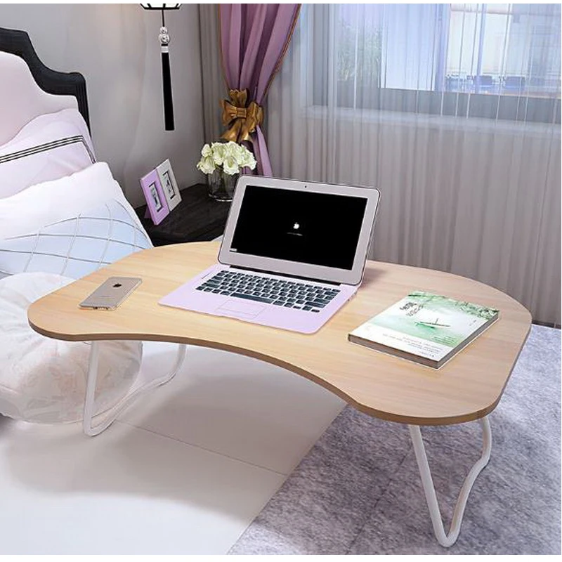 250325/нескользящая губчатая ножка/складной ленивый/простой/стол для учебы/утолщенная панель/стол для ноутбука/компьютерный стол для кровати/утолщенная стальная труба