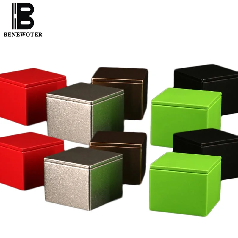 

Portable Travel Tea Caddy Mini Metal Iron Box Kung Fu Tea Set Accessories Sealed Boxes Storage Jars Container Jewelry Organizer