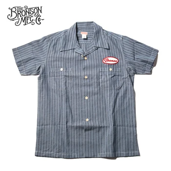 

Bronson Vintage Motorcycle Club Short Sleeve Shirts 1940s Men's Casual T-Shirts
