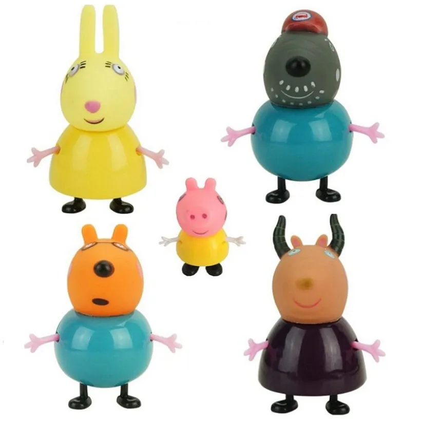 

Original Peppa Pig George Guinea Pig Family Pack Dad Mom Action Figure Pelucia Toys For Children Gifts