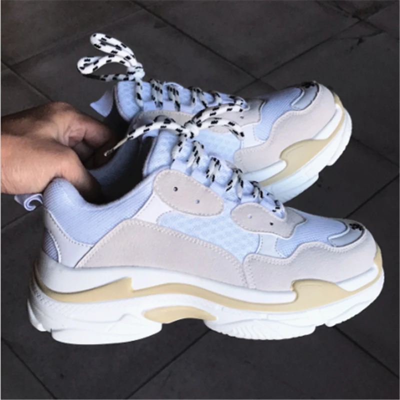 Preise Frauen Schuhe 2019 Heißer Chunky Turnschuhe Frauen Mode Vulkanisieren Schuhe Weiße Turnschuhe Korb Femme Papa Schuhe Casual Frauen Krasovki