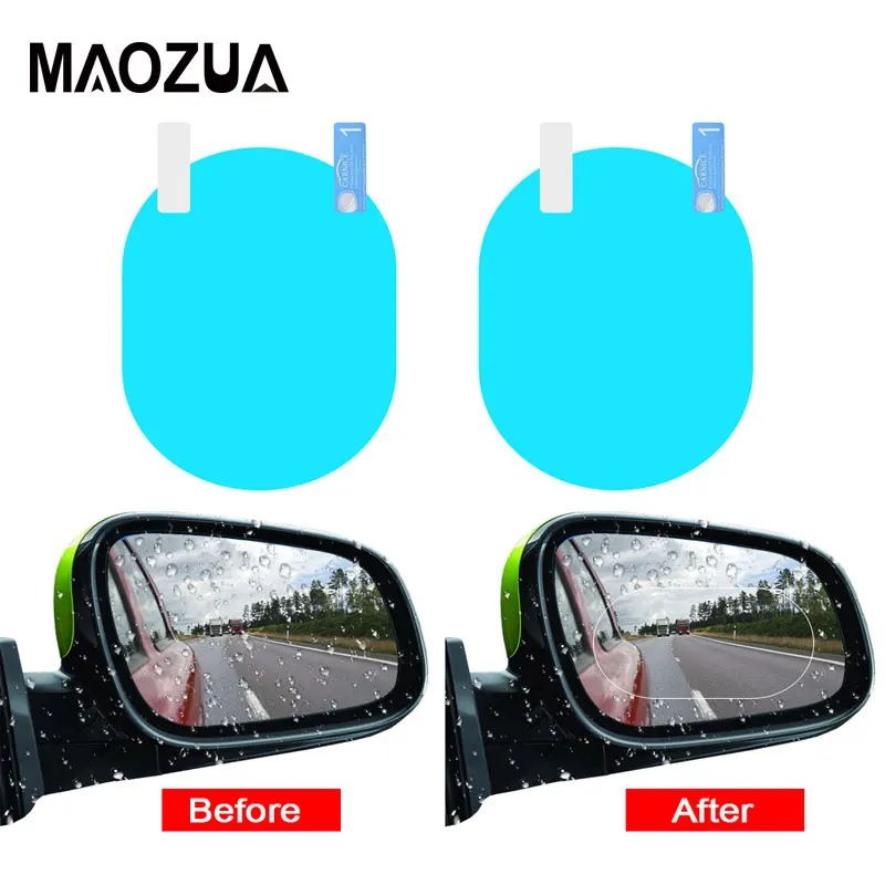 2Pcs/set Rainproof Car Accessories Rearview Mirror Window Film Anti Fog Membrane 