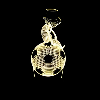 

Style Of Football 3d Lamp 7 Color Touch Remote Control Led Visual Table Lamps Gift Small Desk Lamp Lighting