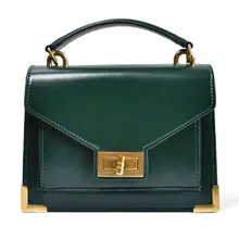 

LOEIL Europe and the United States metal frame small square bag shoulder diagonal cross bag leather portable handbag