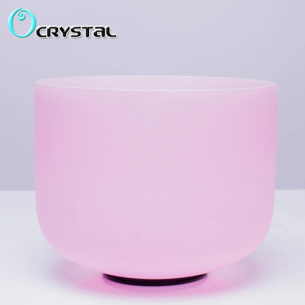 

12 Inch Rose Pink Quartz Crystal Singing Bowl 440HZ 432HZ Third Eye Crown Root Sacral Solar Heart Throat Chakra