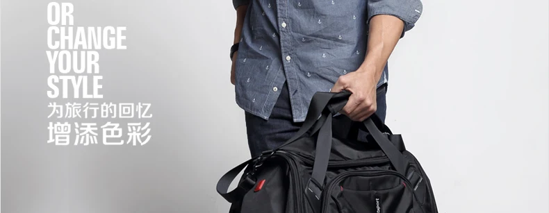 Большая емкость Портативный прочный водонепроницаемый нейлон мужские дорожные сумки на ремне камера мешок вещевой мешок сумки