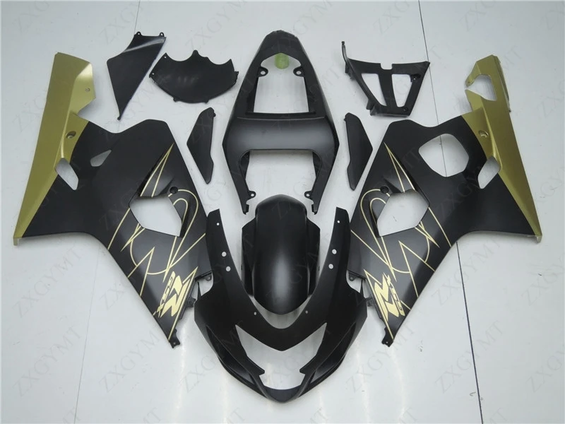 Комплекты обтекателей GSXR 600 2004 - 2005 K4 черно-Желтые Пластиковые обтекатели 04