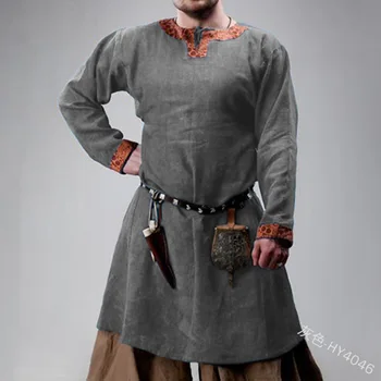 

Fall New Male Long Sleeve U Get Ethnic Wind Robes Performance Clothing The middle Ages gothic Men Cosplay Clothing