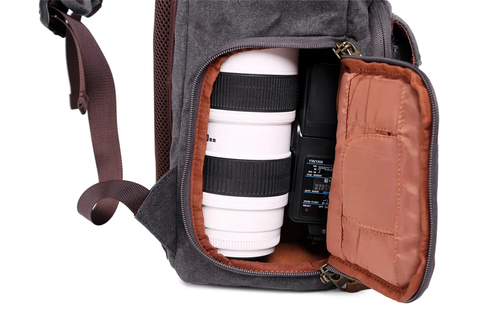 Водонепроницаемый трендовый винтажный рюкзак для отдыха и фотосъемки, Холщовая Сумка для камеры штатива, комплект, чехол для объектива, сумки для фото