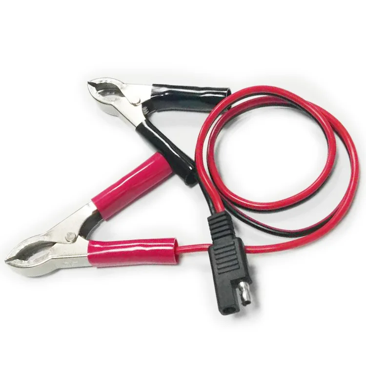 

Battery Alligator Clip to Sae Connector Extension Cable 18AWG Sae 2 Pin Quick Disconnect to Alligator Clamps Connectors Cord