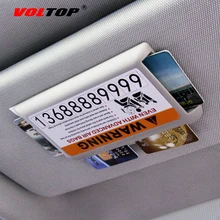 VOLTOP автомобильный козырек от солнца, для карт клип автомобильный украшения шоссе микросхемой чипом микропроцессорные карты ящик для хранения для временной парковочной бренд авто аксессуары для интерьера