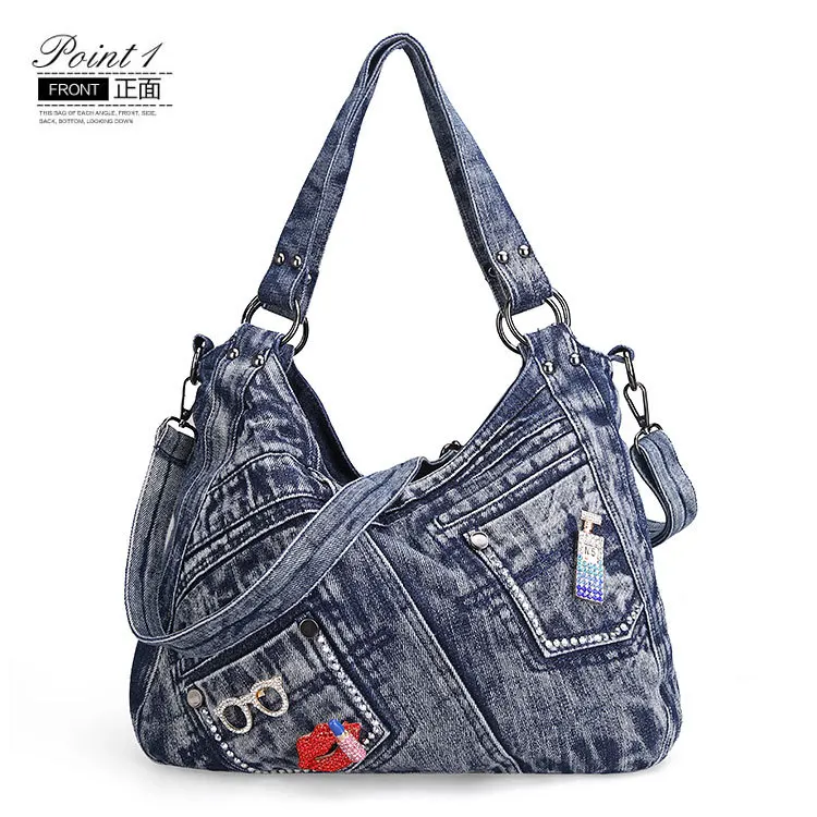 denim shoulder bag