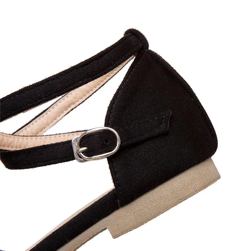 2019 Casual Zapatos Moonmeek Hebilla De Solo Rebaño rosado Venta Nuevo La Mujer Las Beige negro Caliente Planos Gran Mujeres Tamaño dpqYPp