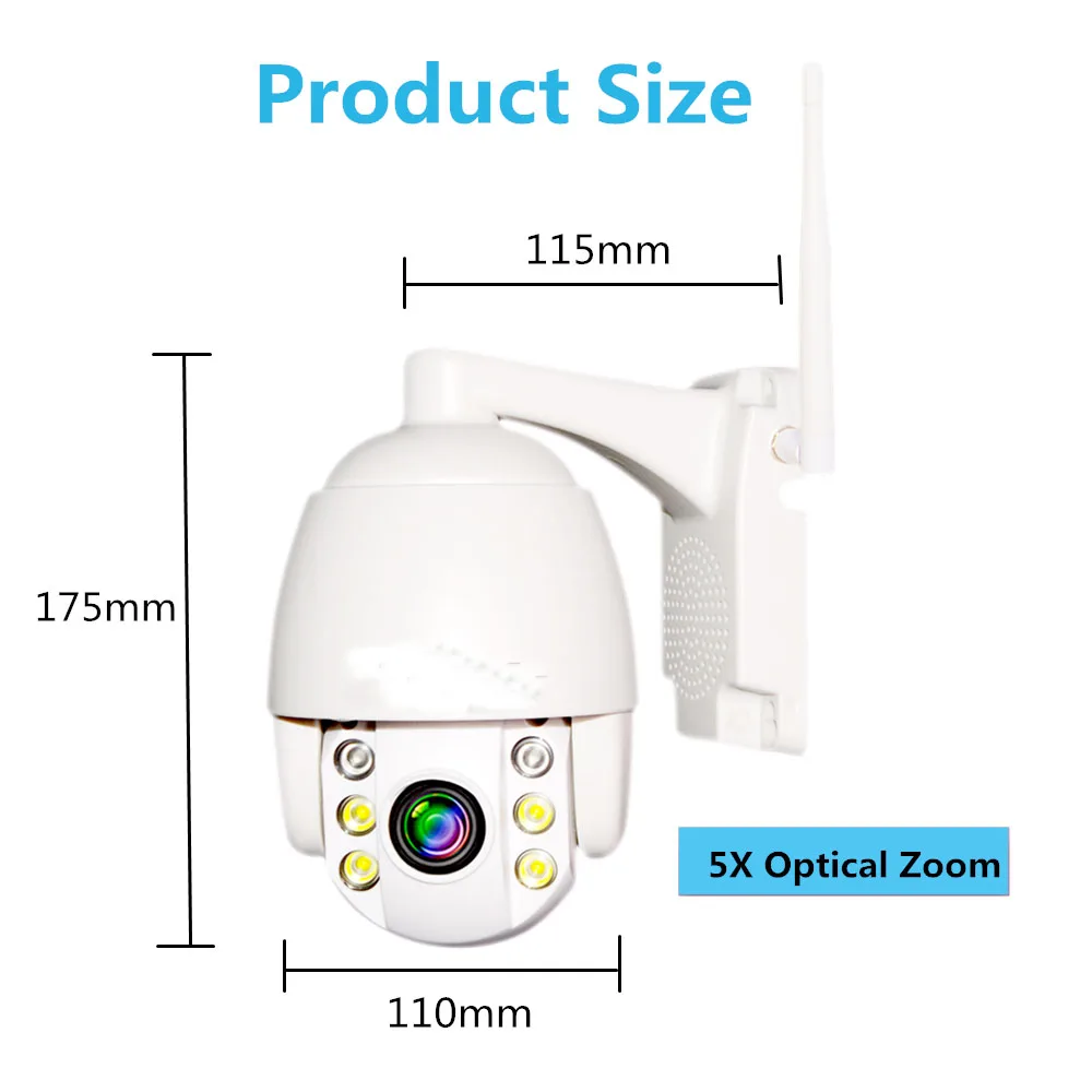 INQMEGA PTZ 2,7-13,5 мм 5X оптический зум 1080P HD скорость купольная камера Открытый водонепроницаемый Wi-Fi Безопасности обнаружения движения камера Onvif