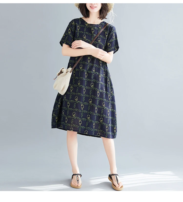 Summer Dresses Women 2019 Short Sleeve Casual Cotton Linen Women Dress Elegant Vintage Maxi Long Beach Dress Vestidos Mujer     2