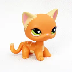 литл пет шоп лпс стоячки кошки игрушки lps pet shop Симпатичные фигурка героя редких животных игрушка маленькая Orange кошка модель игрушки для