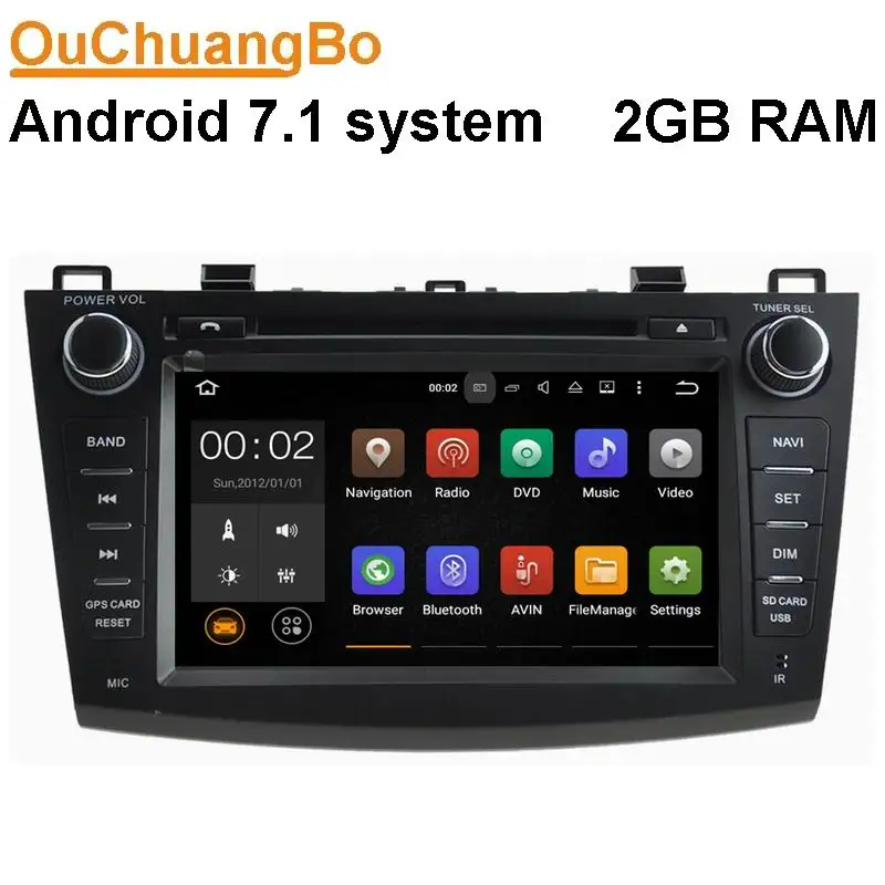 Автомобильный dvd плеер Ouchuangbo gps радио для Mazda 3 2010 2011 с поддержкой 3G Wi Fi BT 2 Гб ОЗУ AUX