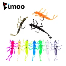 Bimoo 50 шт. Stonefly Nymphs Приманка Мягкая приманка для форели, серых панфиков Рыболовная Снасть 7 цветов с крюком форель Рыбалка поддельные мухи