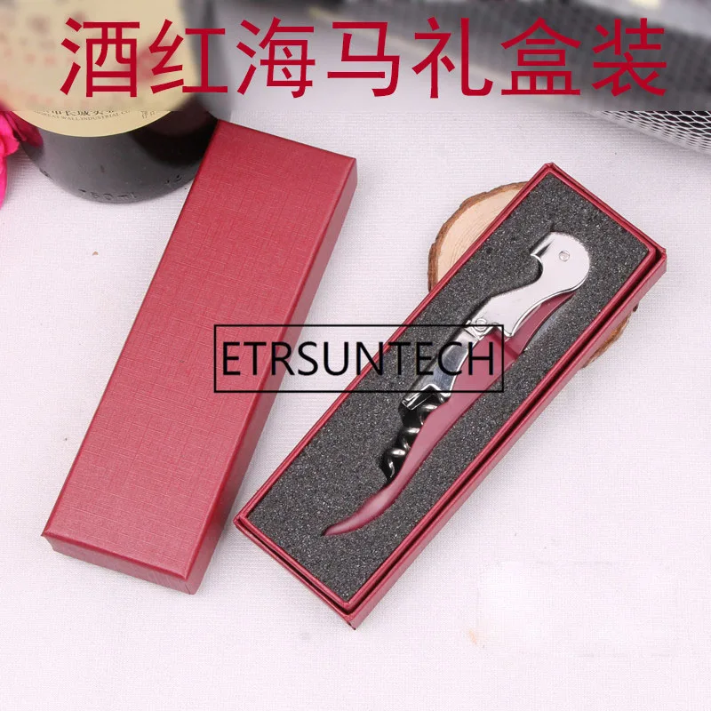 Wine Red 300 шт. пробковый винт из нержавеющей стали штопор многофункциональная винная крышка открывалка с подарочной коробкой пивная Крышка открывалка для бутылок кухонные барные инструменты - Цвет: Wine Red