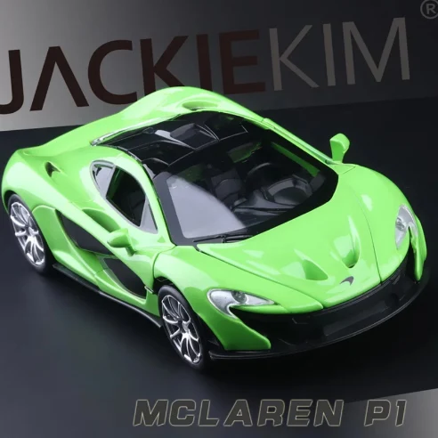 Новинка 1:32 mlaren P1, автомобильная модель автомобиля из металлического сплава, игрушечная музыкальная мигающая машина для мальчика, подарки, игрушки - Цвет: Зеленый