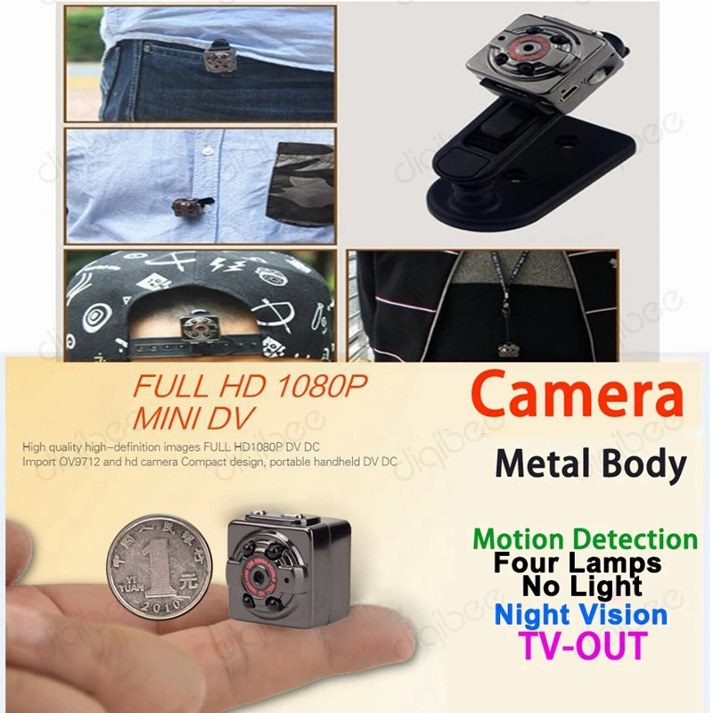 Новый мини DV 12MP Full HD 1080 P 720 Infrare Ночное видение Камера автомобиля DVR с детектором