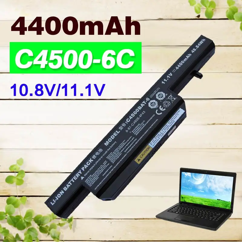6 Cells 4400mAh Laptop battery for Clevo C4500BAT 6 C4500BAT-6 C4500 C4500Q C4501 C4505 W150 6-87-C480S-4P4 KB15030 W150ER 6 Cells 4400mAh Laptop battery for Clevo C4500BAT 6 C4500BAT-6 C4500 C4500Q C4501 C4505 W150 6-87-C480S-4P4 KB15030 W150ER