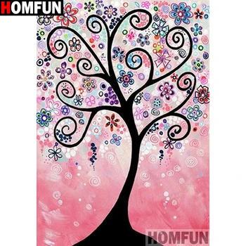 

HOMFUN Full Square/Round Drill 5D DIY Diamond Painting "Cartoon tree" Embroidery Cross Stitch 5D Home Decor Gift A14625