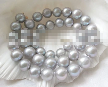 

02566 gray round freshwater pearl necklace
